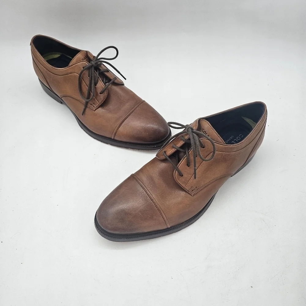 Cole Haan Carnegie Cap Toe Oxford Shoes Men’s Size 9.5 British Tan